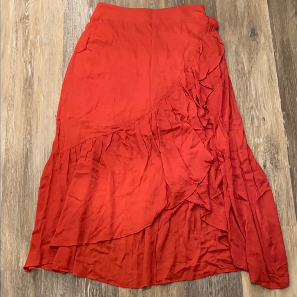 Hem & Thread Coral Maxi Skirt